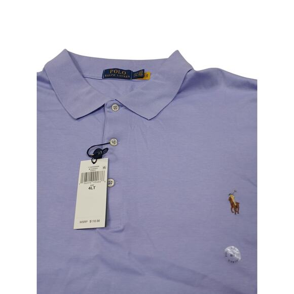 NWT - POLO Ralph Lauren Short Sleeve Soft Knit Purple Shirt - Men's Size 4LT - Picture 5 of 6